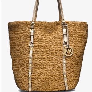 Michael Kors woven straw bag